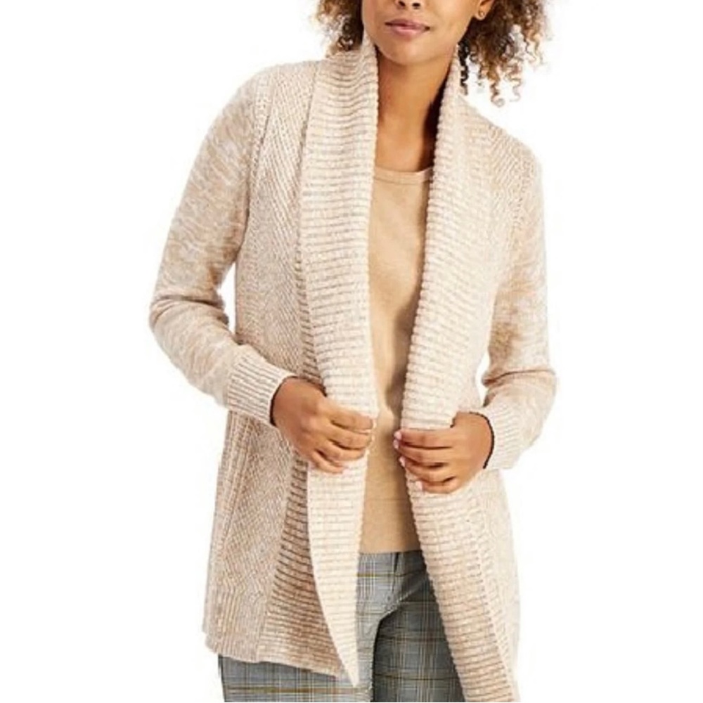 Charter Club Marled Open-Front Cardigan